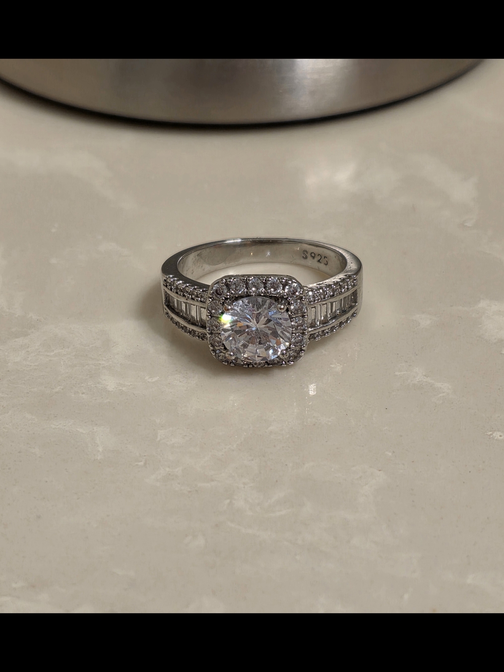 925 Silver and CZ Ring Size 10 - Picture 7 of 7